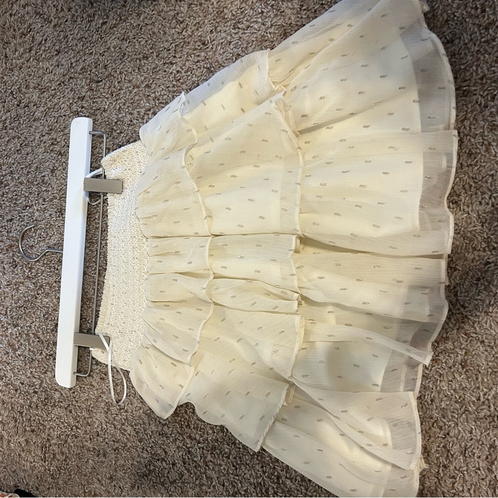 Cream Layered Skirt